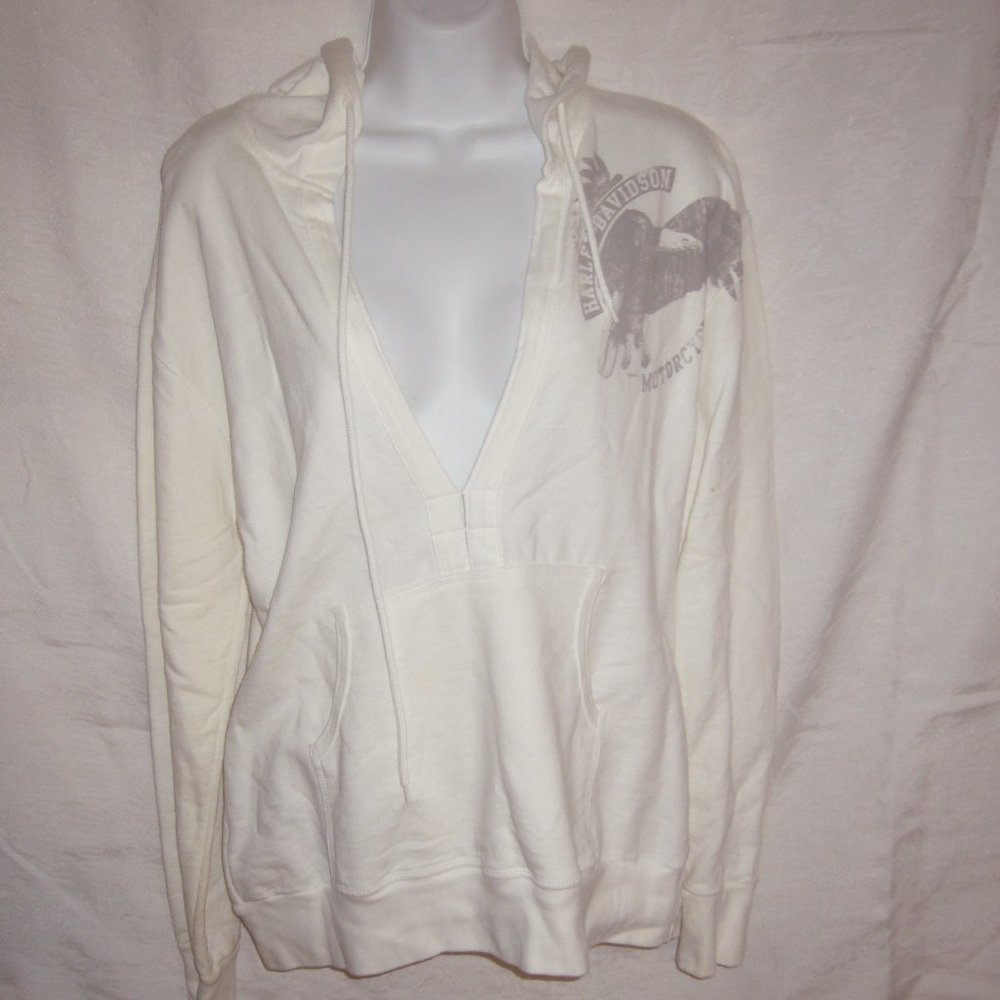 Ladies Hoodie with deep v neck Harley Davidson